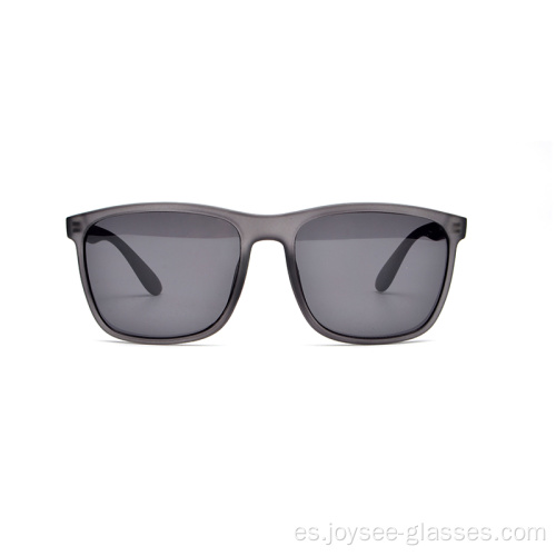 Modelos de moda lentes negras TR90 Nuevas gafas de sol en el marco cuadrado